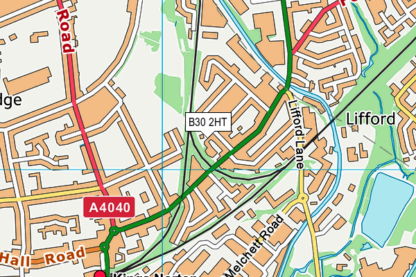 Cotteridge Primary School map (B30 2HT) - OS VectorMap District (Ordnance Survey)