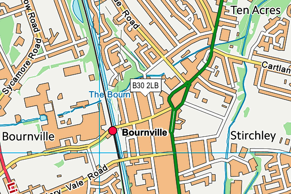 B30 2LB map - OS VectorMap District (Ordnance Survey)