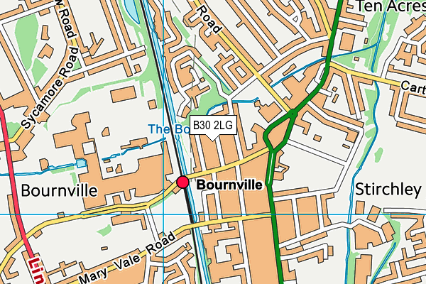 B30 2LG map - OS VectorMap District (Ordnance Survey)