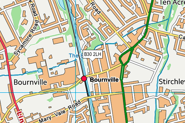 B30 2LH map - OS VectorMap District (Ordnance Survey)