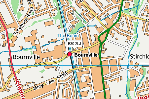 B30 2LJ map - OS VectorMap District (Ordnance Survey)