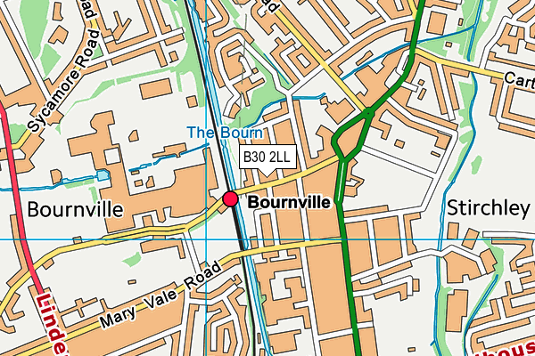 B30 2LL map - OS VectorMap District (Ordnance Survey)