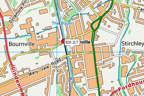 B30 2LT map - OS VectorMap District (Ordnance Survey)