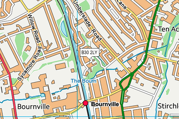 B30 2LY map - OS VectorMap District (Ordnance Survey)