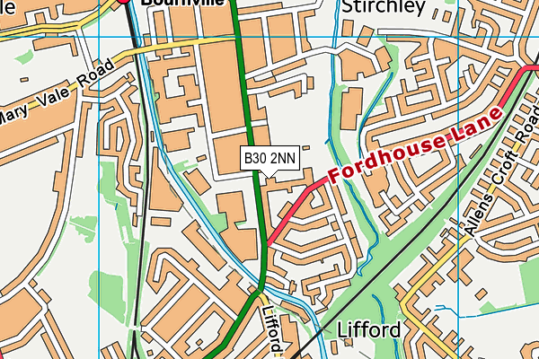 B30 2NN map - OS VectorMap District (Ordnance Survey)