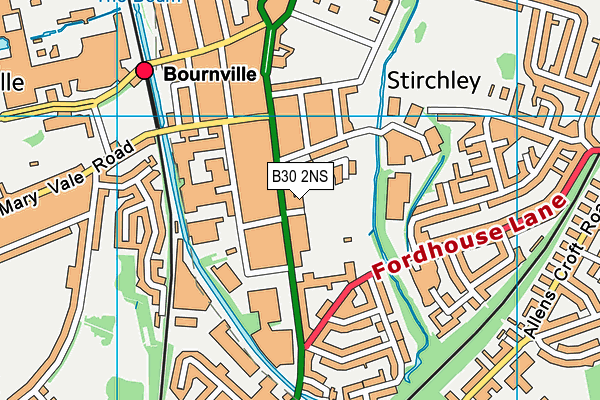 B30 2NS map - OS VectorMap District (Ordnance Survey)