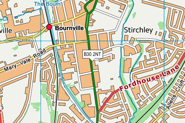 B30 2NT map - OS VectorMap District (Ordnance Survey)