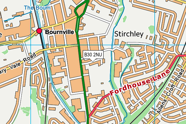 B30 2NU map - OS VectorMap District (Ordnance Survey)