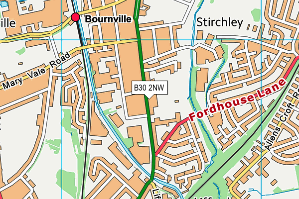 B30 2NW map - OS VectorMap District (Ordnance Survey)