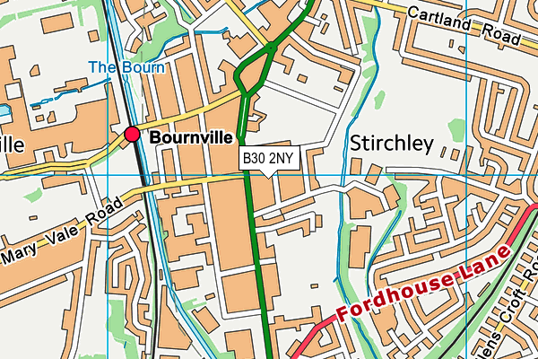 B30 2NY map - OS VectorMap District (Ordnance Survey)