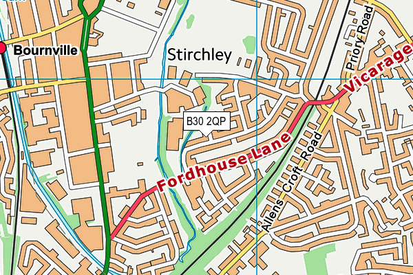 B30 2QP map - OS VectorMap District (Ordnance Survey)