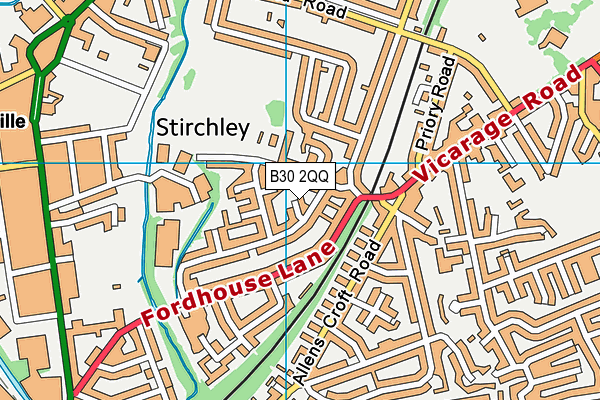 B30 2QQ map - OS VectorMap District (Ordnance Survey)