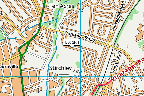 B30 2RH map - OS VectorMap District (Ordnance Survey)