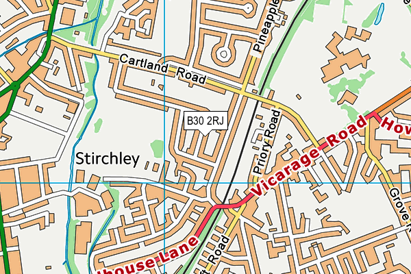 B30 2RJ map - OS VectorMap District (Ordnance Survey)