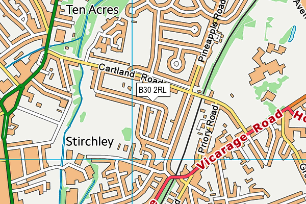 B30 2RL map - OS VectorMap District (Ordnance Survey)