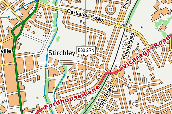 B30 2RN map - OS VectorMap District (Ordnance Survey)