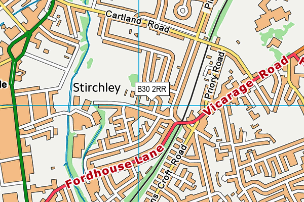B30 2RR map - OS VectorMap District (Ordnance Survey)