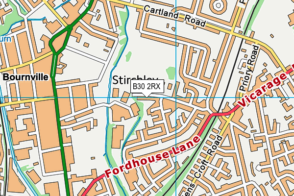 B30 2RX map - OS VectorMap District (Ordnance Survey)