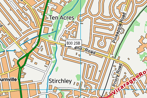 B30 2SB map - OS VectorMap District (Ordnance Survey)