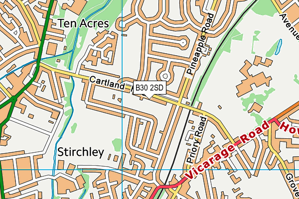 B30 2SD map - OS VectorMap District (Ordnance Survey)