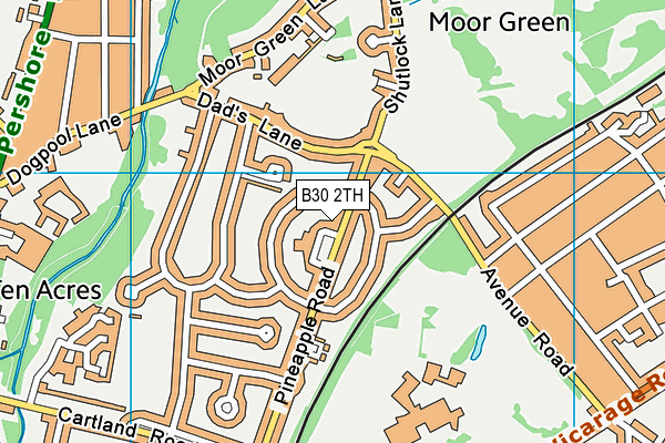 B30 2TH map - OS VectorMap District (Ordnance Survey)