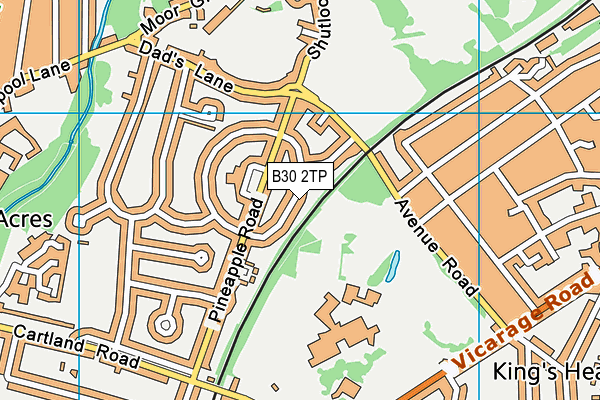 B30 2TP map - OS VectorMap District (Ordnance Survey)