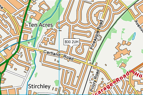 B30 2UH map - OS VectorMap District (Ordnance Survey)