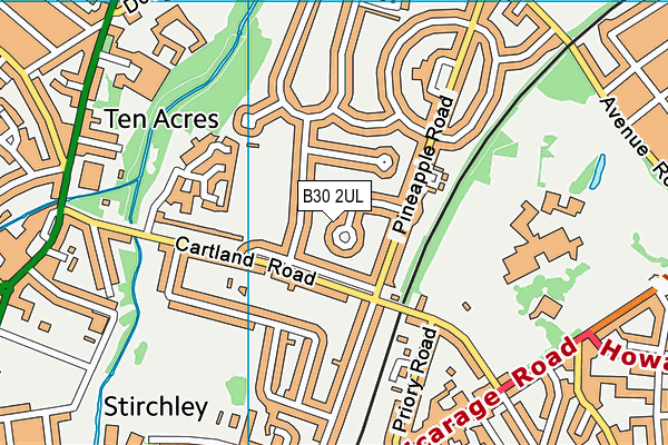 B30 2UL map - OS VectorMap District (Ordnance Survey)