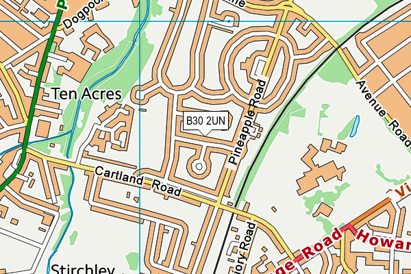 B30 2UN map - OS VectorMap District (Ordnance Survey)