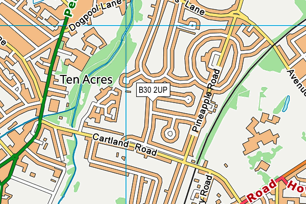 B30 2UP map - OS VectorMap District (Ordnance Survey)