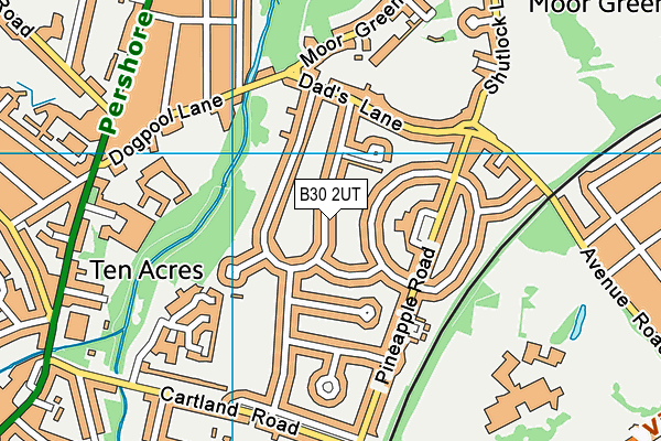 B30 2UT map - OS VectorMap District (Ordnance Survey)