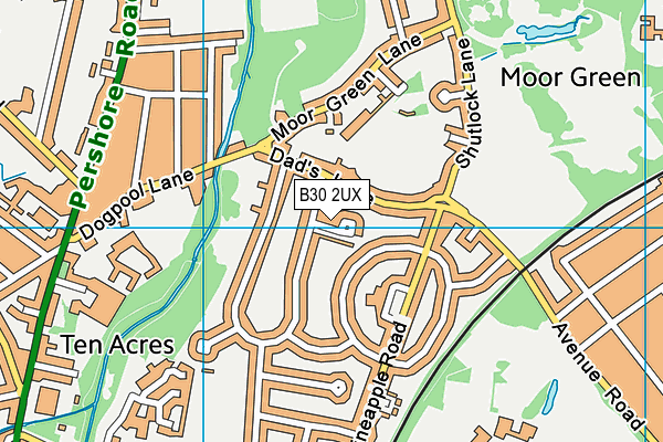 B30 2UX map - OS VectorMap District (Ordnance Survey)