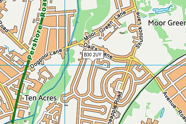 B30 2UY map - OS VectorMap District (Ordnance Survey)