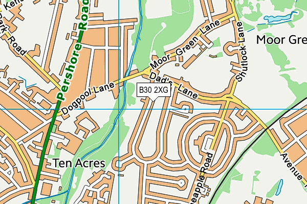 B30 2XG map - OS VectorMap District (Ordnance Survey)