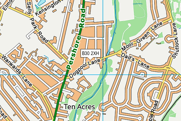 B30 2XH map - OS VectorMap District (Ordnance Survey)