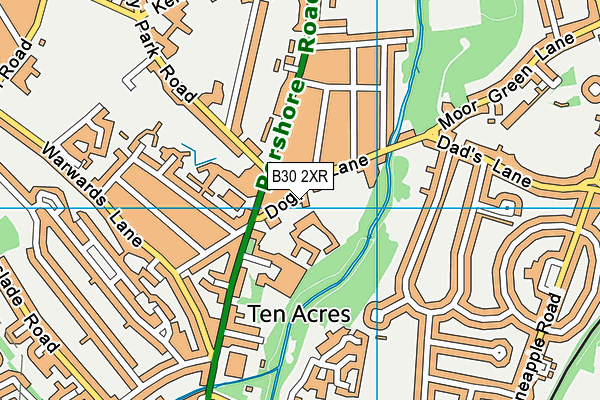 B30 2XR map - OS VectorMap District (Ordnance Survey)