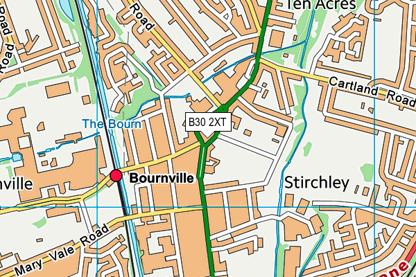 B30 2XT map - OS VectorMap District (Ordnance Survey)