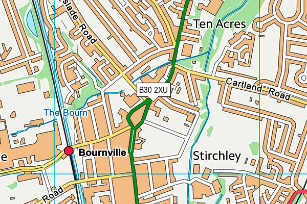 B30 2XU map - OS VectorMap District (Ordnance Survey)