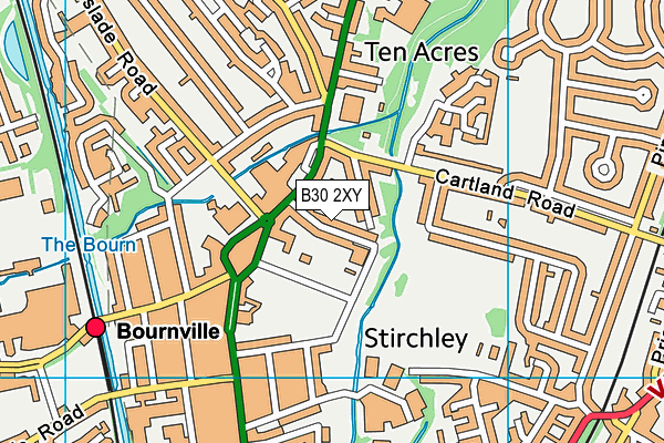 B30 2XY map - OS VectorMap District (Ordnance Survey)