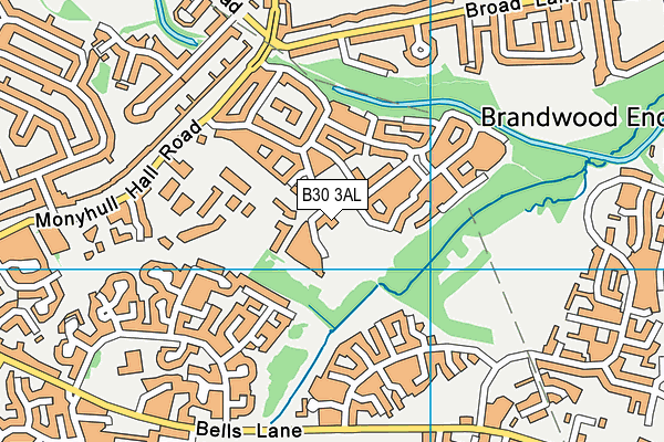 B30 3AL map - OS VectorMap District (Ordnance Survey)