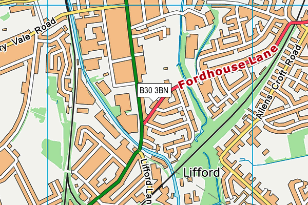 B30 3BN map - OS VectorMap District (Ordnance Survey)