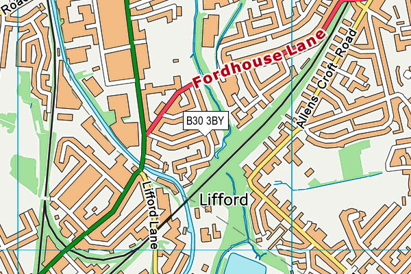 B30 3BY map - OS VectorMap District (Ordnance Survey)