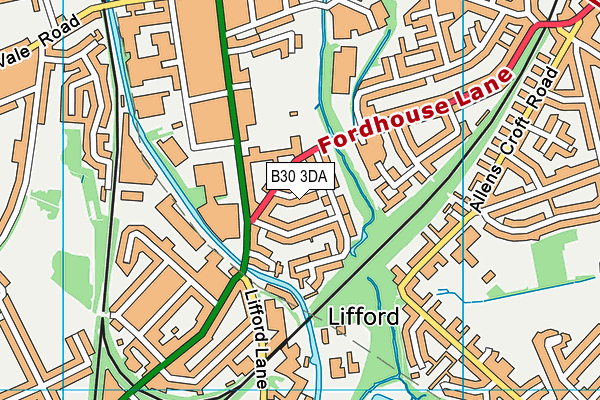 B30 3DA map - OS VectorMap District (Ordnance Survey)