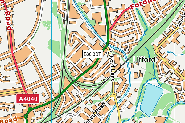 B30 3DT map - OS VectorMap District (Ordnance Survey)