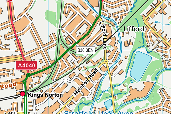 B30 3EN map - OS VectorMap District (Ordnance Survey)