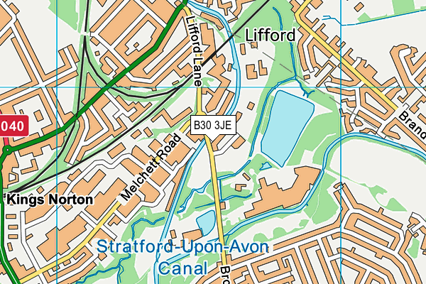 B30 3JE map - OS VectorMap District (Ordnance Survey)