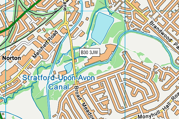 B30 3JW map - OS VectorMap District (Ordnance Survey)