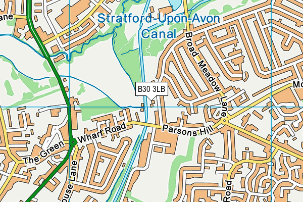 B30 3LB map - OS VectorMap District (Ordnance Survey)