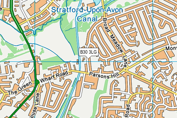 B30 3LG map - OS VectorMap District (Ordnance Survey)