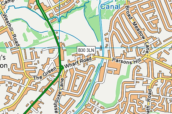 B30 3LN map - OS VectorMap District (Ordnance Survey)